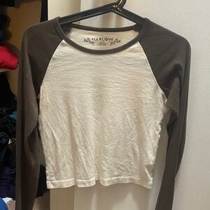 Harlow Women's Cream and Brown Long Sleeve Top